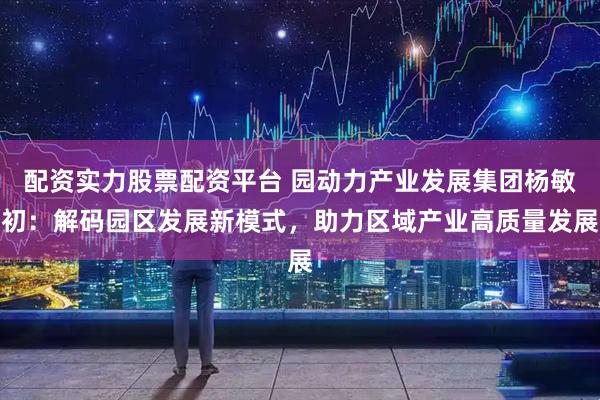 配资实力股票配资平台 园动力产业发展集团杨敏初：解码园区发展新模式，助力区域产业高质量发展