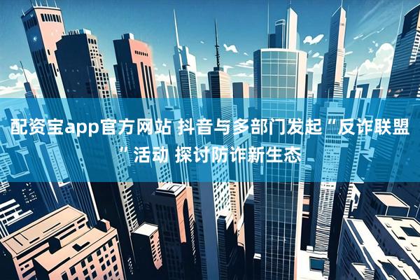 配资宝app官方网站 抖音与多部门发起“反诈联盟”活动 探讨防诈新生态