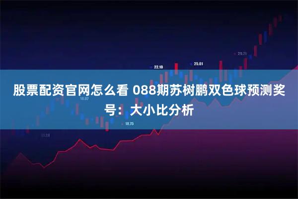 股票配资官网怎么看 088期苏树鹏双色球预测奖号：大小比分析